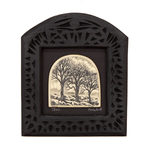 "Trios" Small Chip Carved Frame