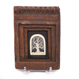 "The Strength of Solitude" Small Chip Carved Frame