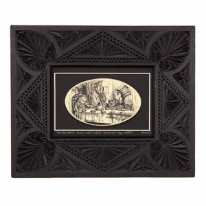 "The Tea Party" Large Chip Carved Frame