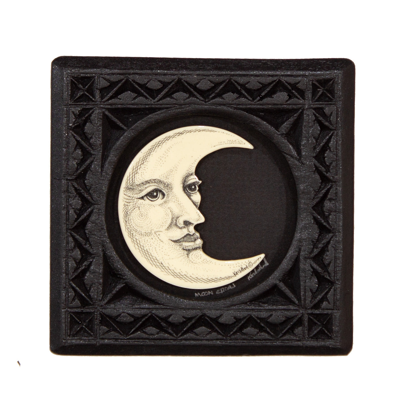 "Moon Croon" Small Chip Carved Frame