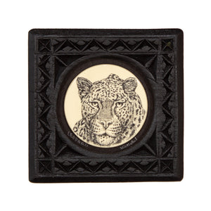 "Leopard" Small Chip Carved Frame