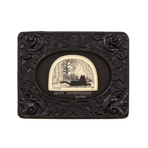 "Daily Contemplation" Mini Chip Carved Frame