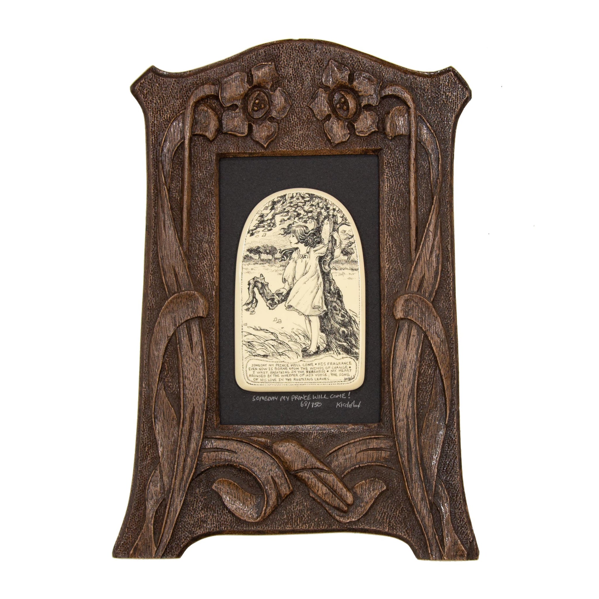"Someday My Prince Will Come!" Large Chip Carved Frame
