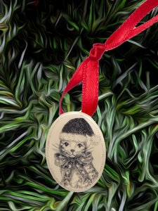 "Christmas Kitty" (pin/necklace combo)