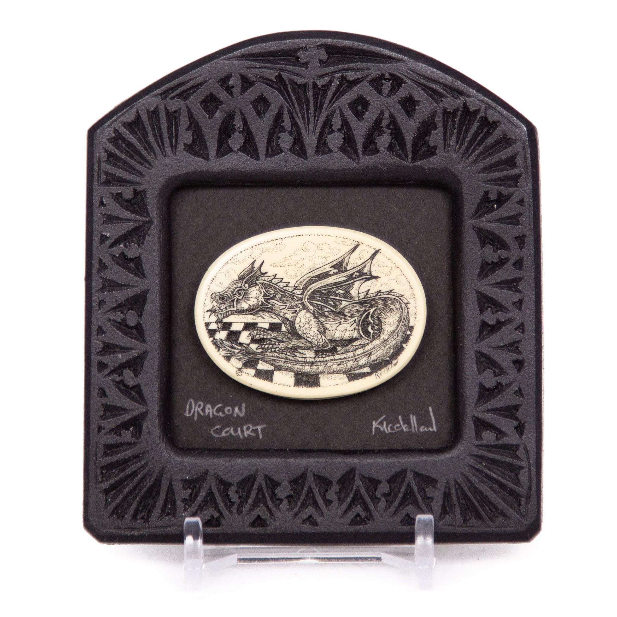 "Dragon Court" Small Chip Carved Frame