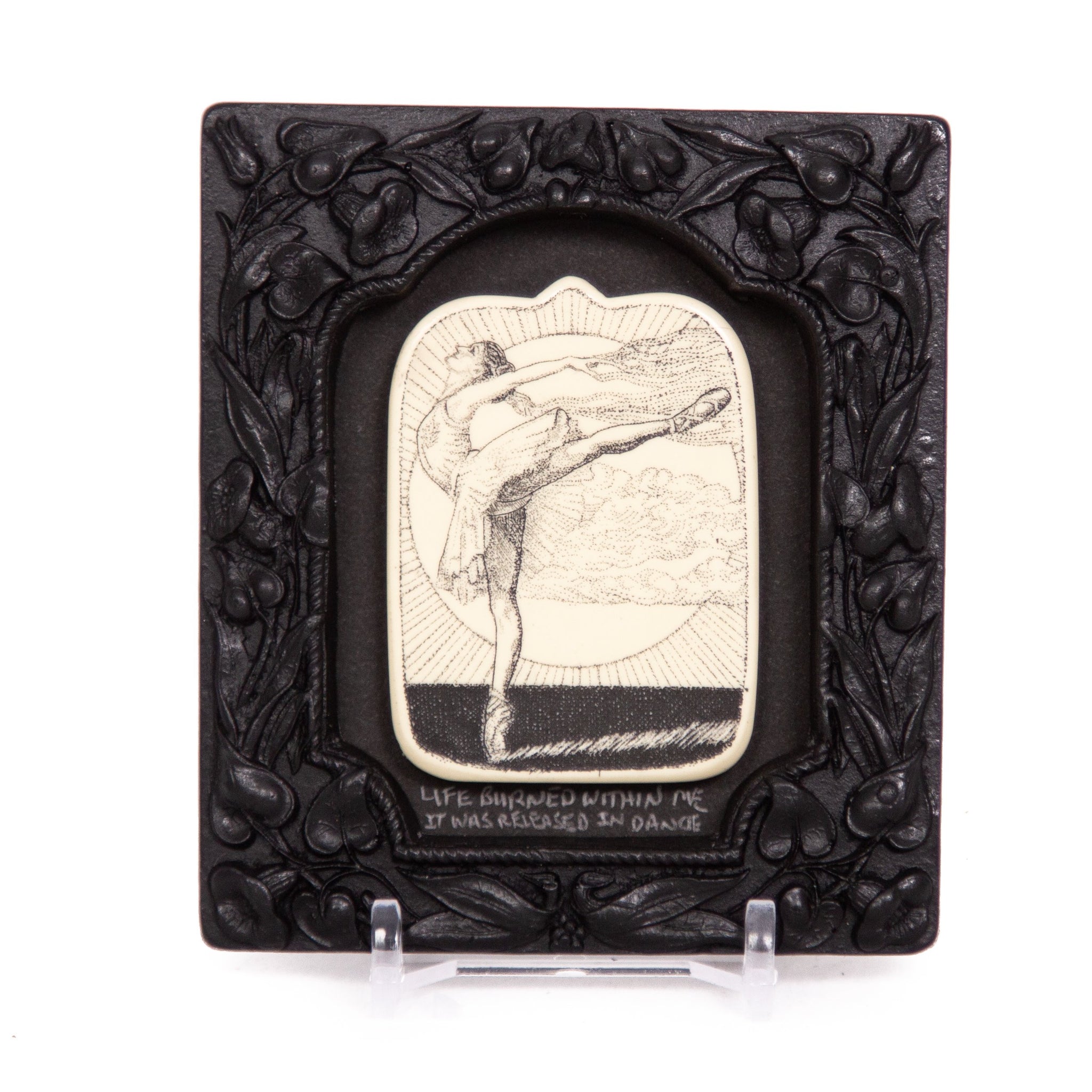 "Life Burned Within Me it was Released in Dance" Small Chip Carved Frame