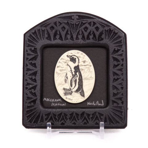 "Magellanic Penguin" Small Chip Carved Frame