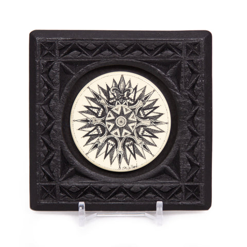 "Compass Rose" Small Chip Carved Frame