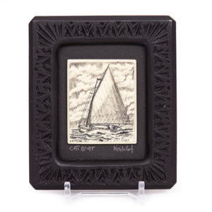 "Cat Boat" Small Chip Carved Frame