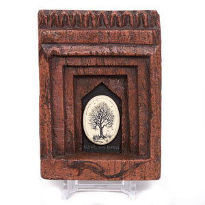 "Alone Not Lonely" Small Chip Carved Frame