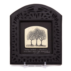 "Three Sisters... Always Together Through the Seasons of Life" Small Chip Carved Frame