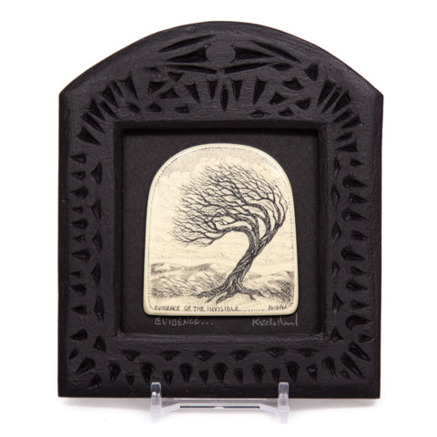 "Evidence of the Invisible" Small Chip Carved Frame