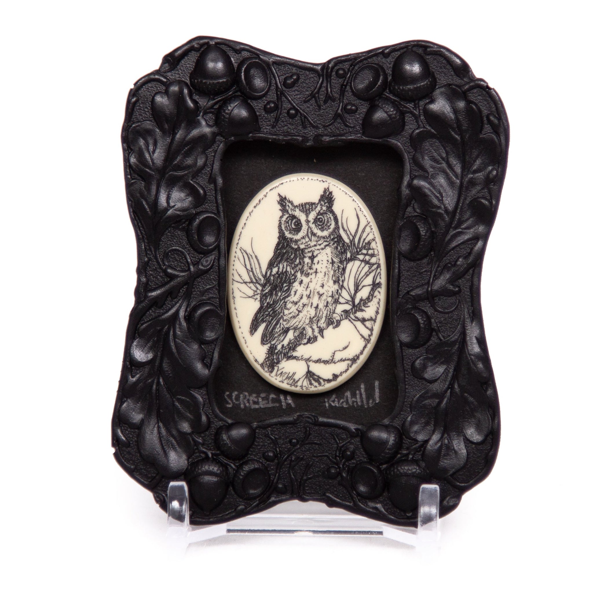"Screech Owl" Mini Chip Carved Frame
